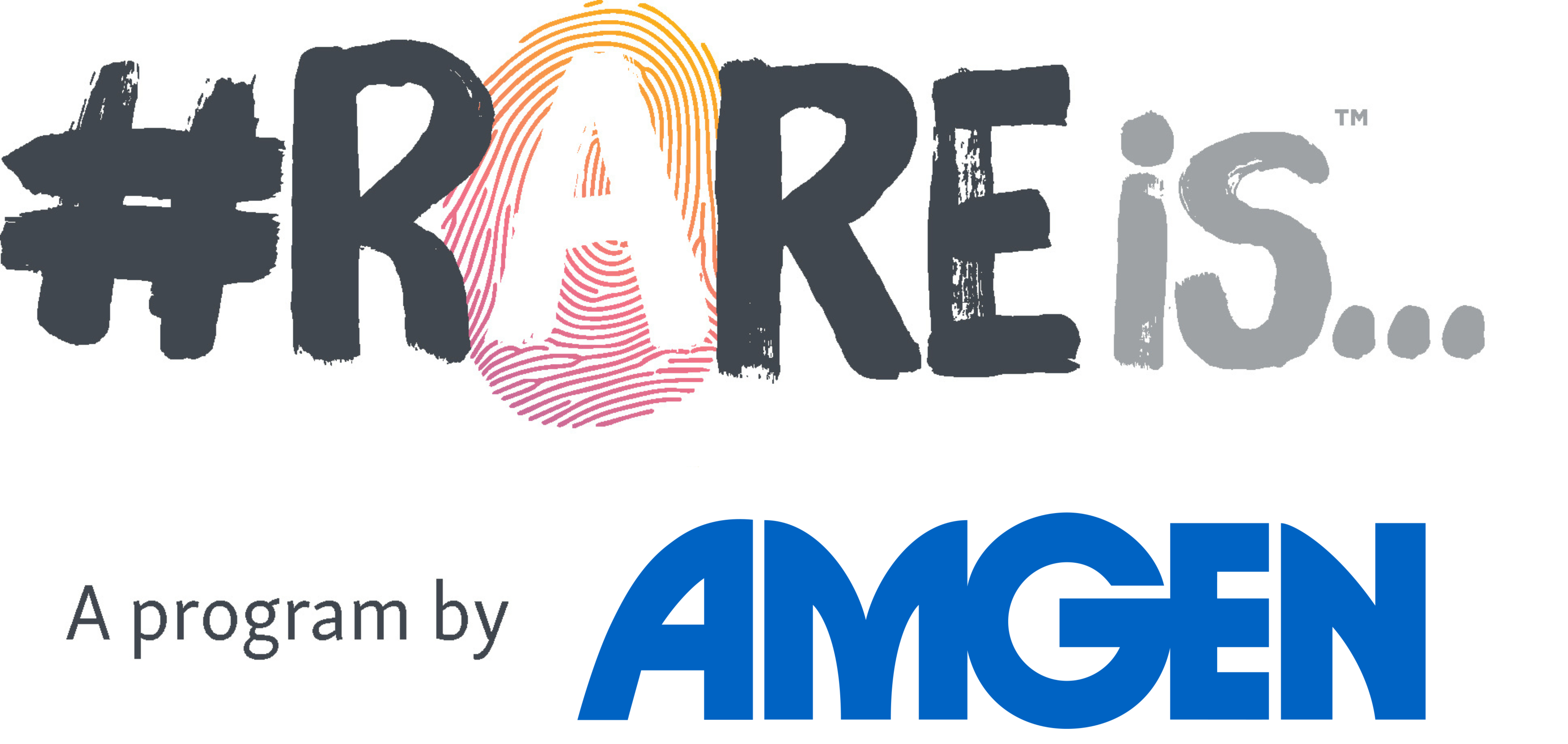 logo with the text RareIs... A program by Amgen.